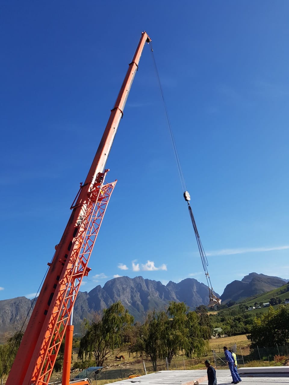 2000 cubic metre semi-underground tank at Franschhoek Cellar
